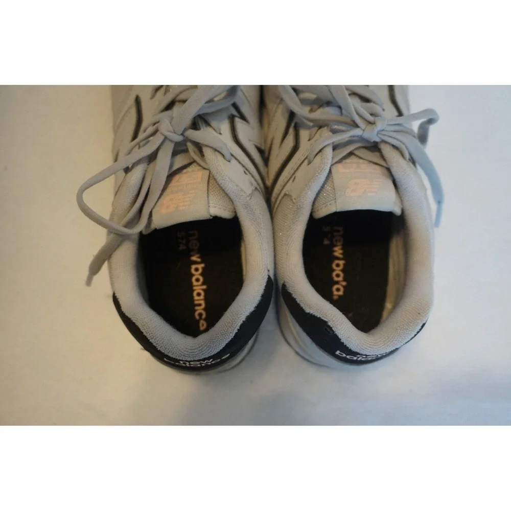 New Balance 574 Womens Grey Glitter Mesh Sneakers GC574FG2 Size 5.5 US